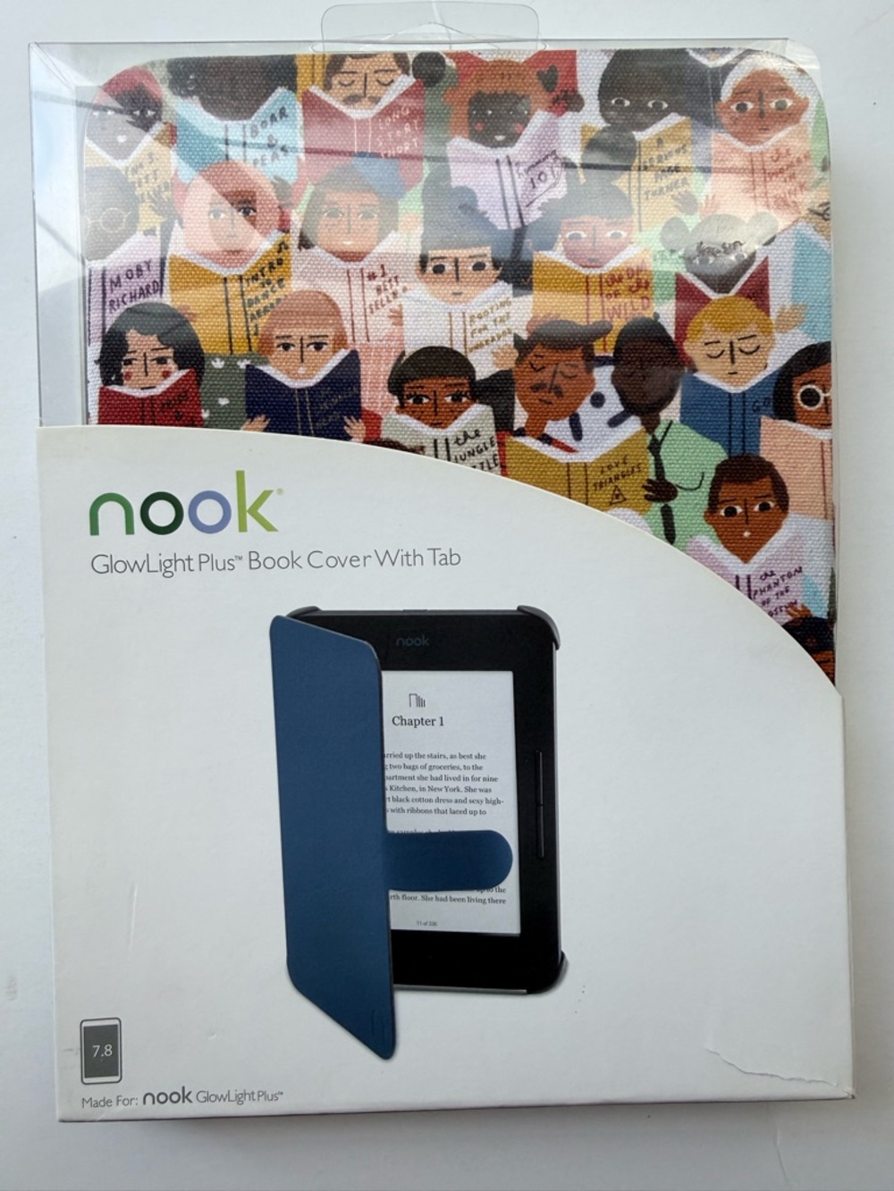Nook GlowLight Plus Book Cover With Tab - NEW